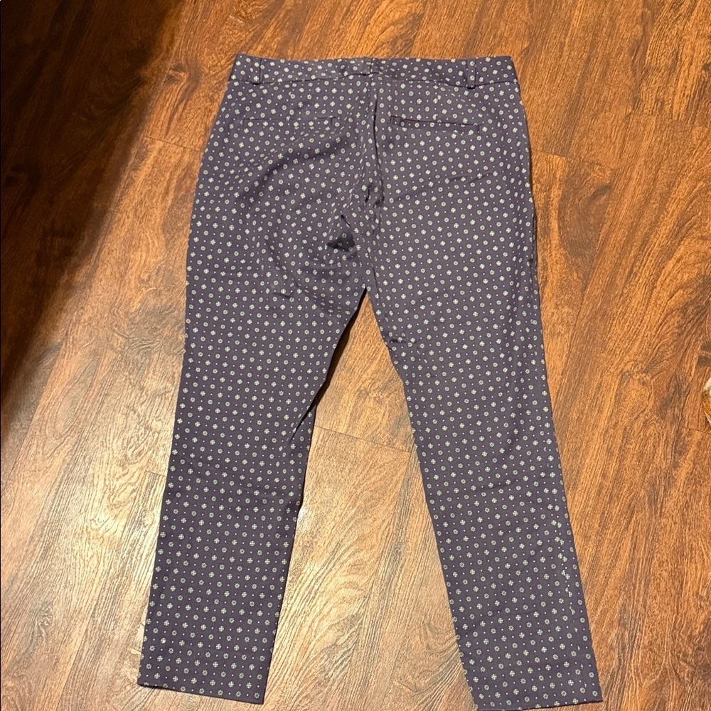 Banana Republic Women’s Purple Patterned Sloan Petite Dress Pants - Picture 3 of 3